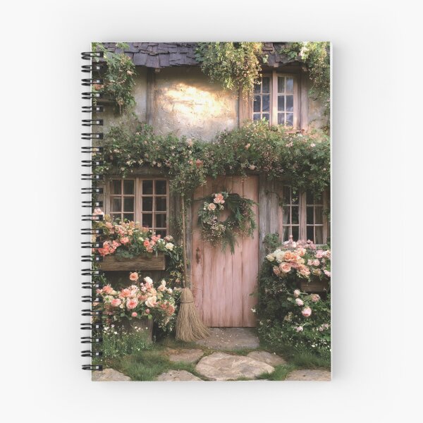 Item preview, Enchanted Cottage with Pink Roses  designed and sold by WhimsyWink.