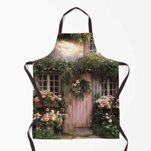 Item preview, Enchanted Cottage with Pink Roses designed and sold by WhimsyWink.