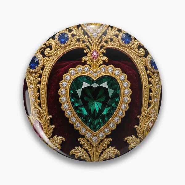Item preview,  Floral Gold Crown with Emerald Heart   designed and sold by MFMart.