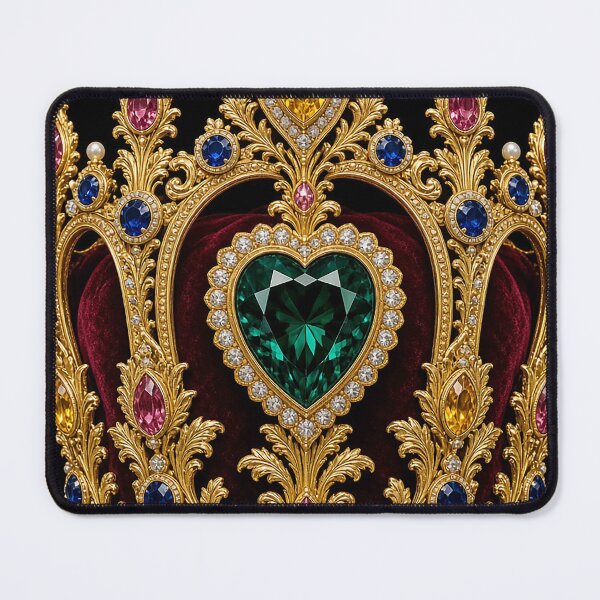 Item preview, Floral Gold Crown with Emerald Heart designed and sold by MFMart.
