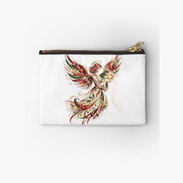 Item preview, Vibrant Holiday Angel with Star and Christmas Colors Watercolor Illustration designed and sold by VibranPalette.
