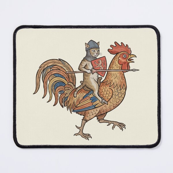 Item preview, Medieval Knight Cat On Rooster designed and sold by Gkinoki.