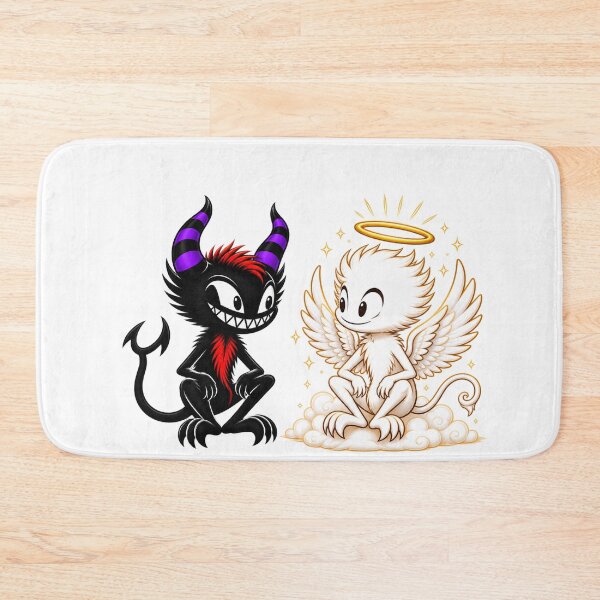 Item preview, Cute Angel and Devil Design, Good Versus Evil Gothic Fantasy Art, Spooky Cute Celestial Creatures designed and sold by HoRC.