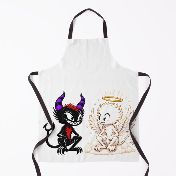 Item preview, Cute Angel and Devil Design, Good Versus Evil Gothic Fantasy Art, Spooky Cute Celestial Creatures designed and sold by HoRC.