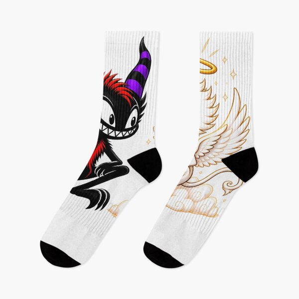 Item preview, Cute Angel and Devil Design, Good Versus Evil Gothic Fantasy Art, Spooky Cute Celestial Creatures designed and sold by HoRC.