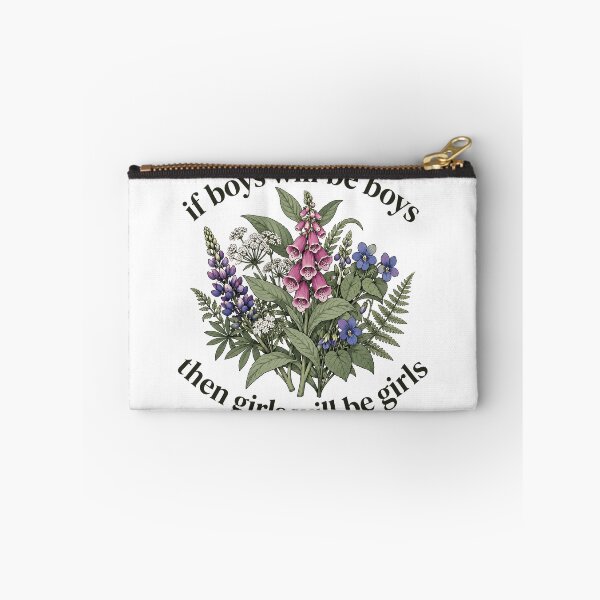 Item preview, If Boys Will Be Boys Then Girls Will Be Girls Botanical Floral Graphic designed and sold by PamfilOancea.