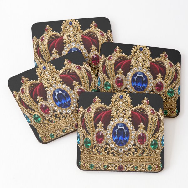 Item preview, (6) Royal Gold Crown with Sapphire Center   designed and sold by MFMart.