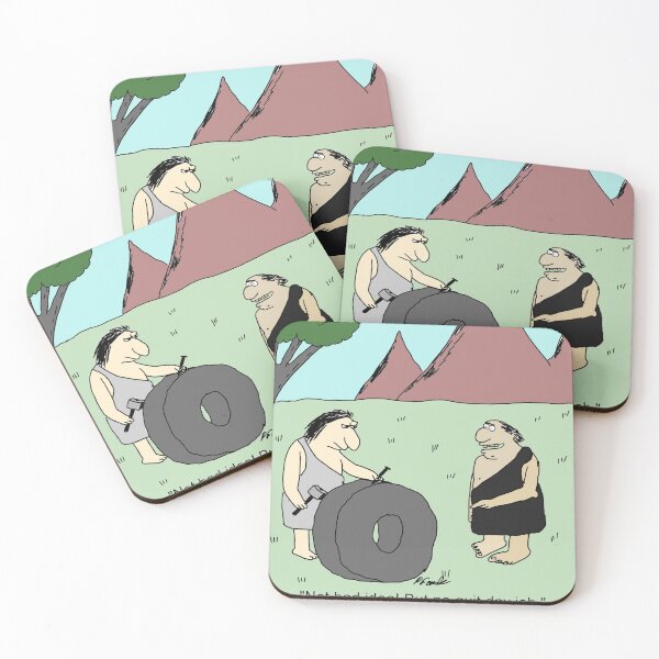 Item preview, Caveman invents wheel designed and sold by Sneerze.