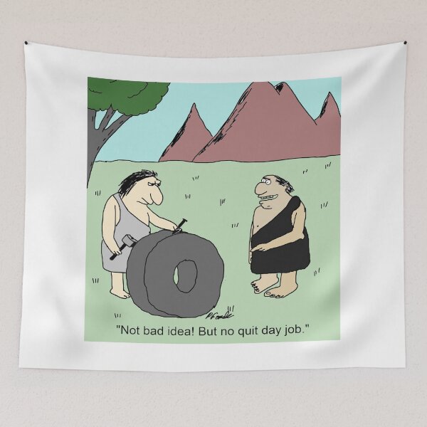 Item preview, Caveman invents wheel designed and sold by Sneerze.
