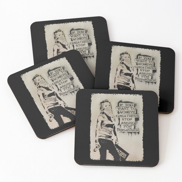 Item preview, Banksy-Quote-Graffiti-If-You-Want-To-Achieve-Greatness-Stop-Asking-For-Permission-Hd designed and sold by beraunhor.