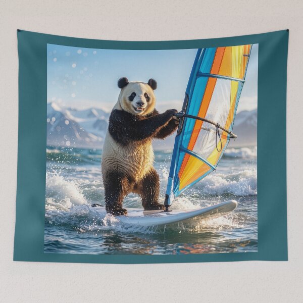 Item preview, Panda Bear Enjoys a Windsurfing Sesh designed and sold by Tridentulus.