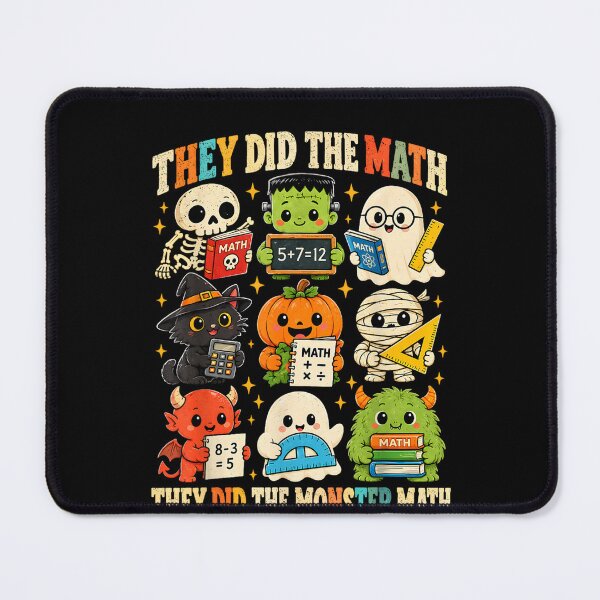 Item preview, They Did The Monster Math Spooky Teacher Retro Graphic designed and sold by Juansustait.