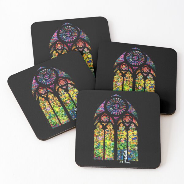 Item preview, Banksy-Stained-Glass-Church-Window designed and sold by bajskafe.