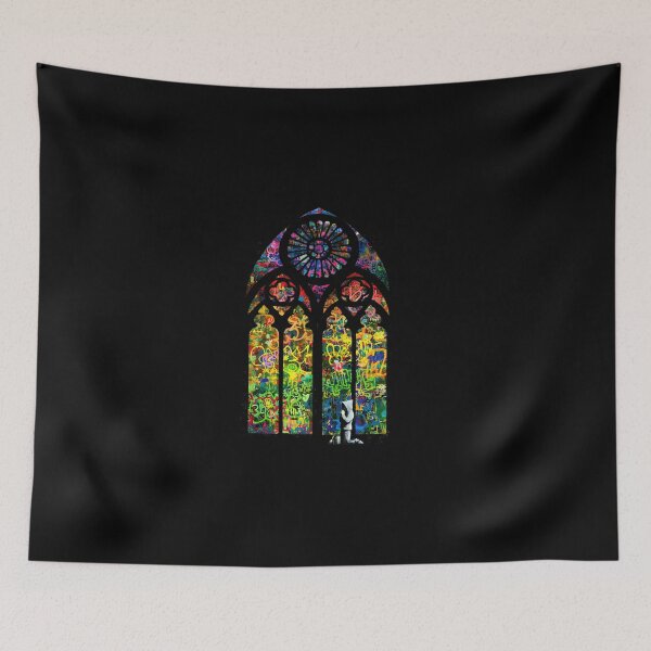 Item preview, Banksy-Stained-Glass-Church-Window designed and sold by bajskafe.