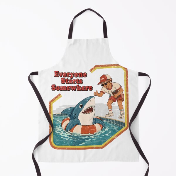 Item preview, Everyone Starts Somewhere Retro Shark designed and sold by Moody Critters.