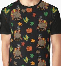 Camiseta gráfica Patrón de acción de gracias de Turquía