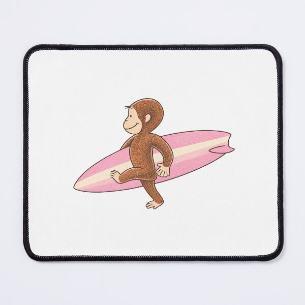 Item preview, Curious George Pink Surfboard designed and sold by Bear Club Creations.