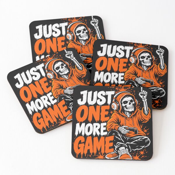 Item preview, Just One More Game Skeleton Gamer Orange Hood designed and sold by haitrieuic96.