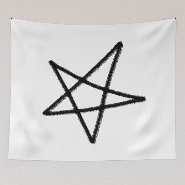 Item preview, Hand Drawn Black Five Pointed Star Sketch designed and sold by tammist.
