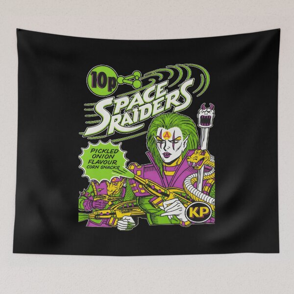 Item preview, Space Raiders Pickle Onion Flavor Corn Snacks Retro Art designed and sold by TudyEvansio.