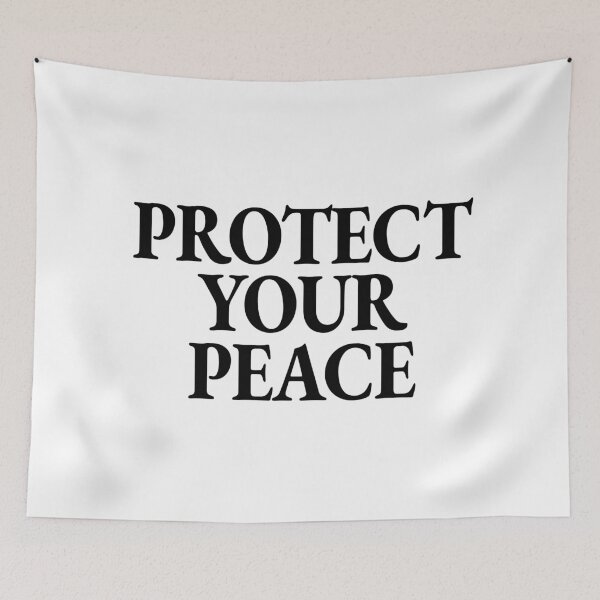 Item preview, Protect Your Peace - Self Care Affirmation with Black Text designed and sold by ModdiesColors.