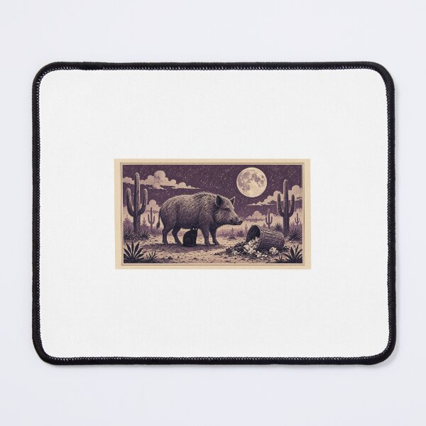 Item preview, Stinky and Spooky Javelina and Black Cat at Night designed and sold by ArizonaWitches™ .