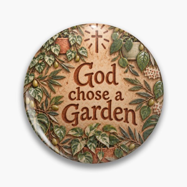 Item preview, God Chose a Garden | Christian Gardening & Plant Lover Art designed and sold by High Hog Art & Design .