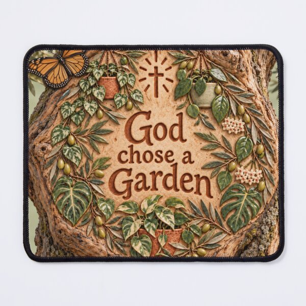 Item preview, God Chose a Garden | Christian Gardening & Plant Lover Art designed and sold by High Hog Art & Design .