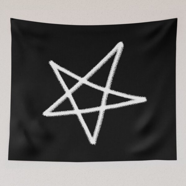 Item preview, Hand Drawn White Five Pointed Star Sketch designed and sold by tammist.