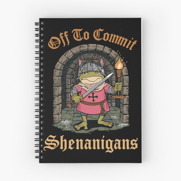 Item preview, Off To Commit Shenanigans Medieval Frog Vintage designed and sold by CF_VintageDesign.