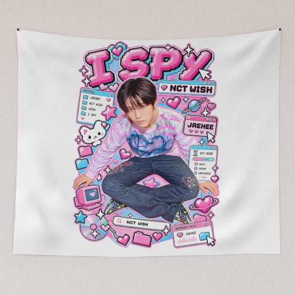 Item preview, NCT WISH Jaehee I SPY Cyber Y2K Pixel Kpop Design designed and sold by Valeree Store.
