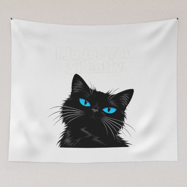 Item preview, Silently Judging Cat Sarcastic Black Feline designed and sold by chattsuede.