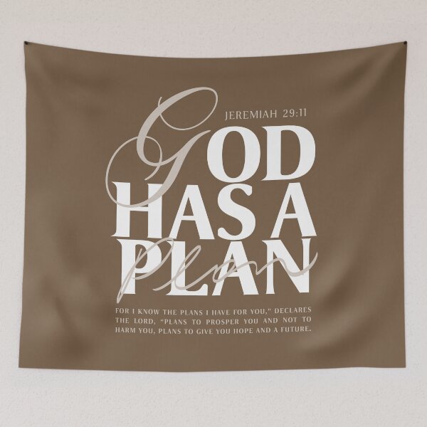 Item preview, God Has A Plan - Jeremiah 29:11 designed and sold by Daiana Benitez.