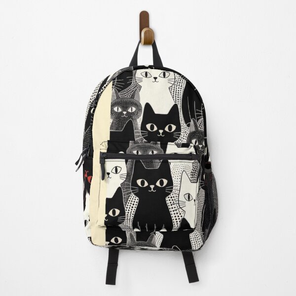 Item preview, Inspired by Yayoi Kusama Cats Crowd Poster, Tokyo 1998 Art Print, Black White Cats Wall Decor designed and sold by HappyGrandmaUB.