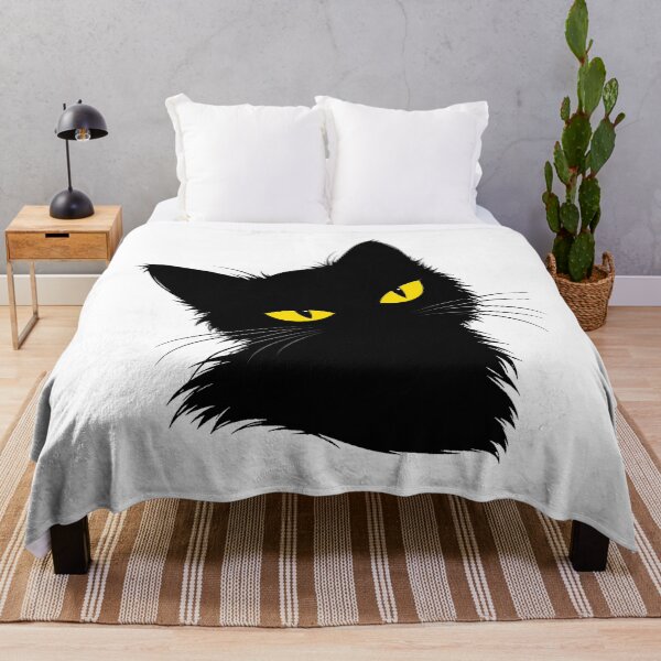Item preview, Peeking Black Cat Yellow Eyes Halloween designed and sold by chattsuede.