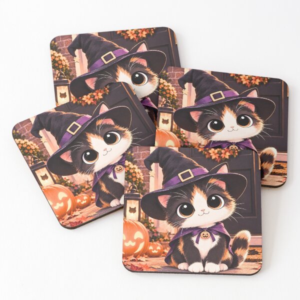 Aperçu de l'œuvre Chat d'Halloween vintage créée et vendue par Echo Aesthetics.
