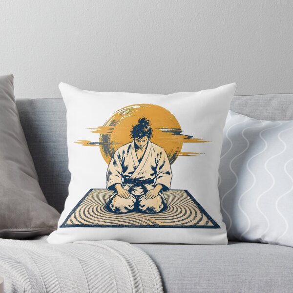 Item preview, Zen Jiu Jitsu Kneeling Samurai Warrior In Seiza designed and sold by chattsuede.