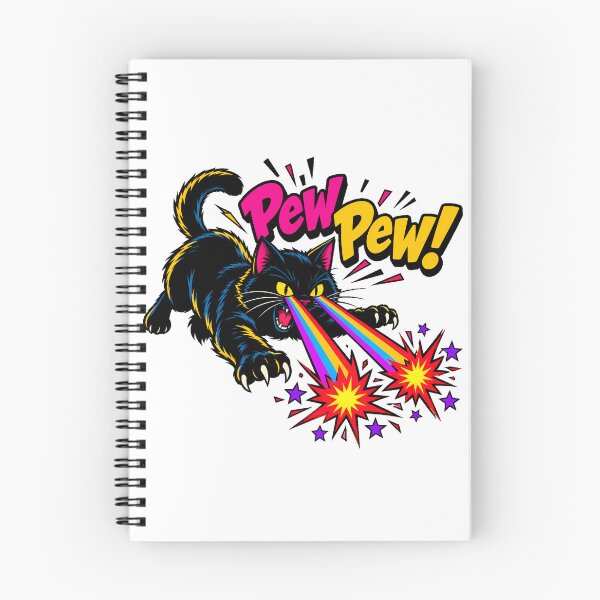 Item preview, Pew Pew Cat Retro Pop Art designed and sold by chattsuede.