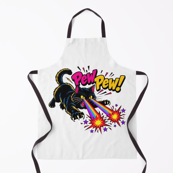 Item preview, Pew Pew Cat Retro Pop Art designed and sold by chattsuede.