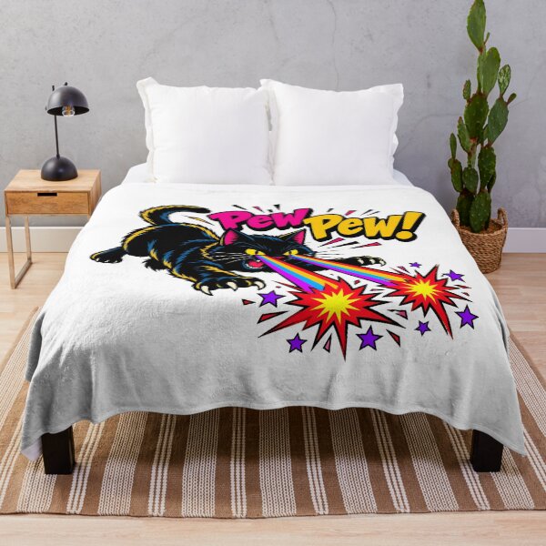 Item preview, Pew Pew Cat Retro Pop Art designed and sold by chattsuede.