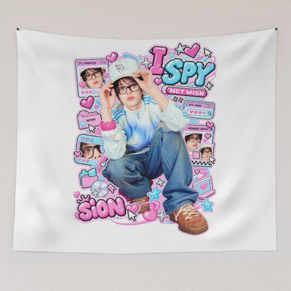 Item preview, NCT WISH Sion I SPY Cyber Y2K Pixel Kpop Design designed and sold by Valeree Store.
