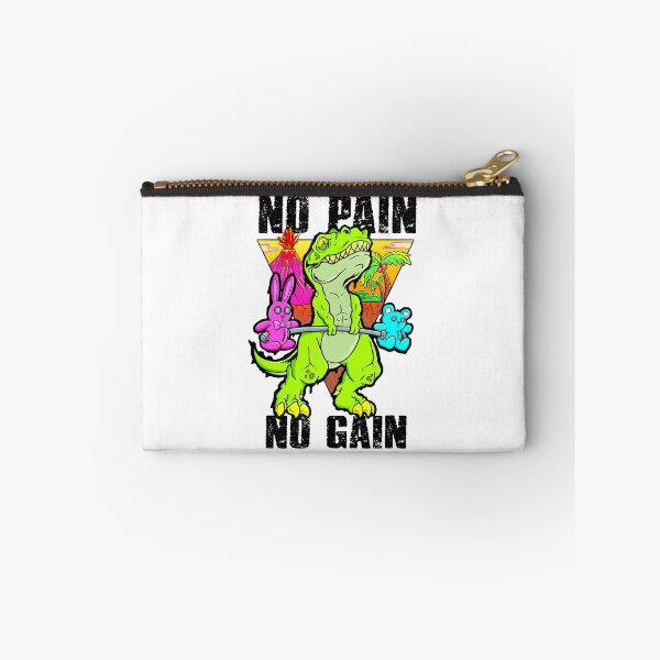 Item preview, No Pain No Gain T-Rex Gym Weightlifting Funny Dinosaur Workout designed and sold by Neon Bones Studio.