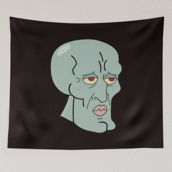 Item preview, Handsome Squidward Meme Face  designed and sold by OddCanvasArt.