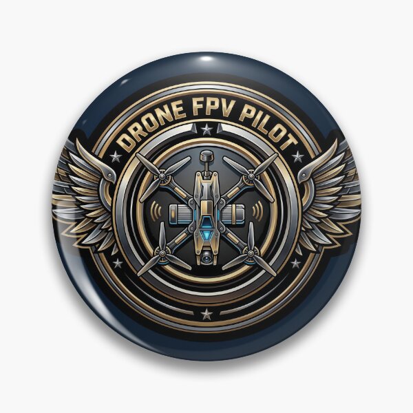 Item preview, Drone FPV Pilot Golden Wings Quadcopter Military Emblem Graphic    designed and sold by KiwiRider.