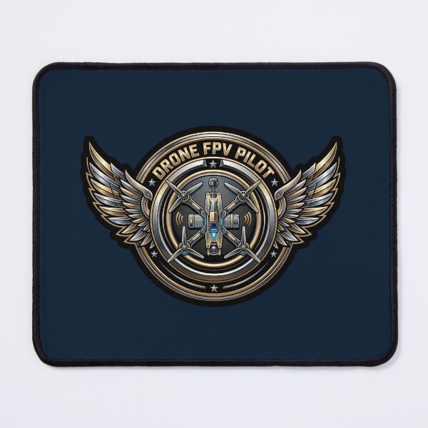 Item preview, Drone FPV Pilot Golden Wings Quadcopter Military Emblem Graphic    designed and sold by KiwiRider.