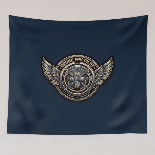 Item preview, Drone FPV Pilot Golden Wings Quadcopter Military Emblem Graphic    designed and sold by KiwiRider.