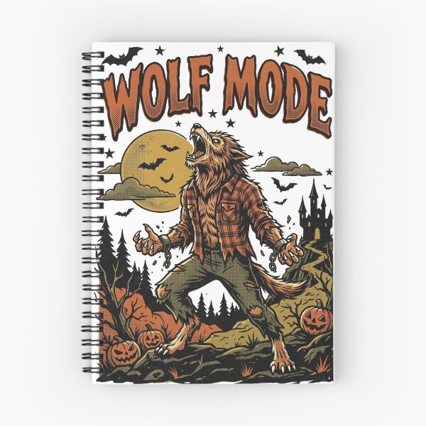 Item preview, Vintage Wolf Mode Howling In Front Of Werewolf Castle designed and sold by Viinde.