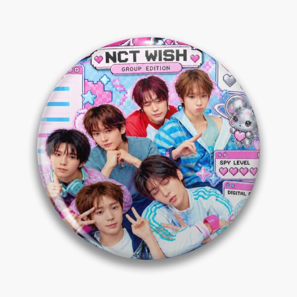 Item preview, NCT WISH I SPY Cute Digital Pixel Fan Merchandise designed and sold by Valeree Store.