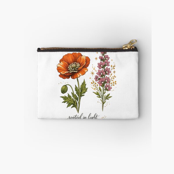 Item preview, Rooted in Light and Growing Poppy Lupine Wildflower Botanical Design designed and sold by inkoutninja.