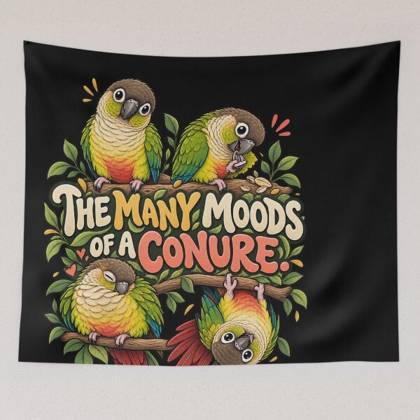 Artikelvorschau, The Many Moods of a Conure entworfen und verkauft von Knightzoro Studio.